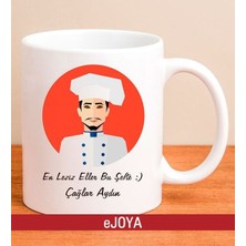 Ejoya Kişiye Özel Mesajlı Erkek Aşçı Kupa Bardak 81141