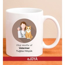 Ejoya Kişiye Özel Kadın Veteriner Temalı Kupa Bardak 80068