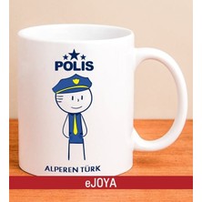 Ejoya Kişiye Özel Karikatür Polis Kupa Bardak 79986