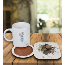 Ejoya Kişiye Özel Tasarım Kupa Bardak ve Fotoğraflı Ahşap Bardak Altlığı 99141