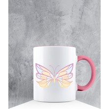 Ejoya Özel Tasarım Pembe Kulpu Kupa Bardak 87388