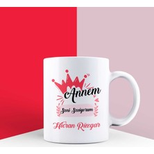 Ejoya Kişiye Özel Annem Temalı Kupa Bardak
