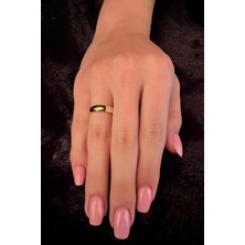 Fiyonk Kuyumculuk 14 Ayar Altın İnce Bombeli Yüzük