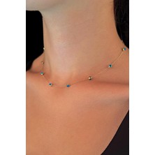 Fiyonk Kuyumculuk 14 Ayar Altın Göz Detaylı Kolye