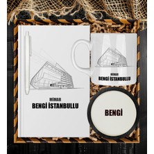 Ejoya Kişiye Özel Mimar Tasarım Defter Kalem Kupa ve Bardak Altlığı Hediye Seti