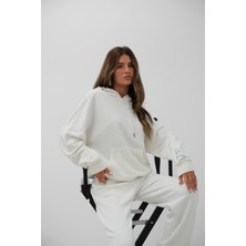 Black Fashion Oversize Sweatshirt Ekru Eşofman Takım