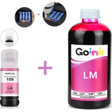 Goink Epson 108 Açık Kırmızı Mürekkep 500 ml + 70 ml (Muadil)