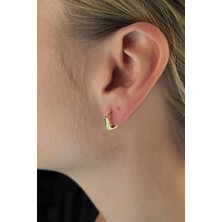 Fiyonk Kuyumculuk 14 Ayar Altın Beşgen Küpe