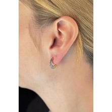 Fiyonk Kuyumculuk 14 Ayar Altın Işıltılı Miya Küpe