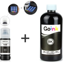 Goink Epson 108 Siyah Mürekkep 500 ml + 70 ml (Muadil)