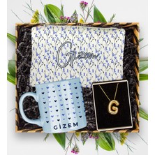 Ejoya Kişiye Özel Gümüş Balon Harf Kolye & Kupa Bardak & Makyaj Çantası  113301