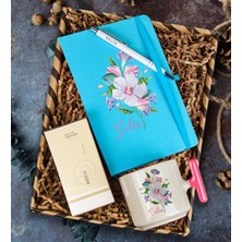 Ejoya Kişiye Özel Defter Kalem & Latte Kupa & Bargello 122 Kadın Parfüm  112640