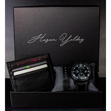 Ejoya Kişiye Özel Kutusunda Bileklik Kartlık ve Saat Erkek  94024