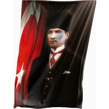 Bilsan Bayrak Atatürk Posteri 800X1200 cm 1. Kalite Raşel Kumaş