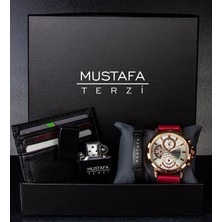 Ejoya Kişiye Özel Kutusunda Kartlık Çakmak Bileklik ve Saat Erkek  89758