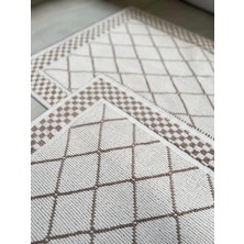 Bluenity Eylül  Pamuklu 2'Li Banyo Paspas Seti 55x100+50x55 Cm - Bej