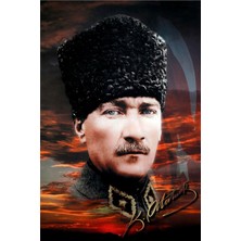 Bilsan Bayrak Atatürk Posteri 70X105 cm 1. Kalite Raşel Kumaş