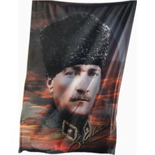 Bilsan Bayrak Atatürk Posteri 70X105 cm 1. Kalite Raşel Kumaş
