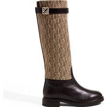 İpekyol %100 Deri Garnili ve Metal Tokalı Çizme