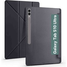 Fogy Samsung Galaxy Tab S10 Ultra X920 Case Standlı Üçgen Kalem Bölmeli Akıllı Kılıfı