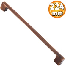 Badem10 Kale Kulp Metal 224 mm Eskitme Antik Bakır Mobilya Mutfak Çekmece Kapak Dolap Kulbu