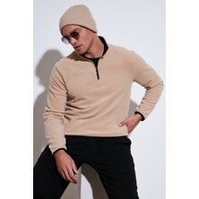 Buratti Slim Fit Yarım Fermuarlı Dik Yaka Polar Erkek Polar 5906003
