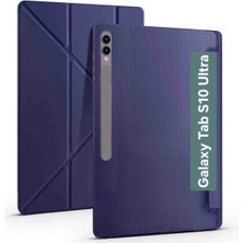 Fogy Samsung Galaxy Tab S10 Ultra X920 Case Standlı Üçgen Kalem Bölmeli Akıllı Kılıfı