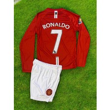 North Stand Nostaljik Manchester United 2008 Uzun Kollu Ronaldo Çocuk Forması