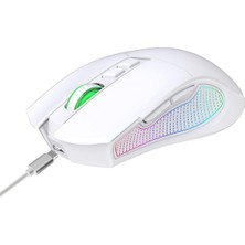 Byars-Air V1 Kablosuz 10000 Dpi Pixart PMW3325 Sensör Chromatic Rgb Kablosuz Gaming Mouse Beyaz Byarsbilişim