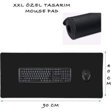 Byars-Gamer 90CMX40CM Siyah Mauseped Gaming Oyuncu Mouse Pad Kaydırmaz Mousepad Uzun Xxl Pad Byarsbilişim