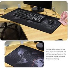 ByArs-Haritası Desenli 90x40 Xxl Mousepad World Map Gaming Mouse Pad -ByArs