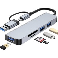 Byars-In 1 USB C Hub USB 3.0 Tip C Splitter Multiport Dock Adaptörü Sd/tf Kart Için Byarsbilişim