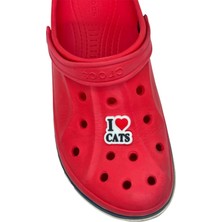 Sağlıkçı Shopping I Love Cats Kedi Seviyorum Temalı Jibbitz Crocsterlik Süsü