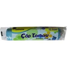 Kalbi Ticaret Çöp Torbası Jumbo Boy 10'lu x 5 Rulo Mavi Çöp Poşeti