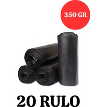 Merpak Ambalaj Kalın Çöp Torbası 350 gr x 20 Rulo Siyah Çöp Poşeti 80X110 cm Jumbo Endüstriyel Çöp Torbası