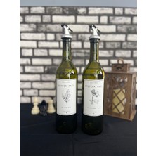 Amber 2\\\\\\\'li 750 ml Zeytinyağı Sıvıyağ Şişesi Yağdanlık Yağlık Siyah Sarı
