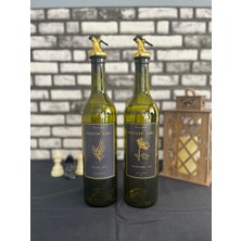 Amber 2\\\'li 750 ml Zeytinyağı Sıvıyağ Şişesi Yağdanlık Yağlık Siyah Sarı