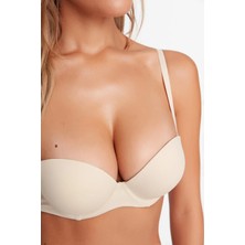 Rosa Nera Ten Ip Askılı Ekstra Push-Up Tshirt Bra Örme Sütyen