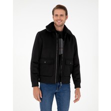 Pierre Cardin Erkek Siyah Kaşe Mont 50293328-VR046
