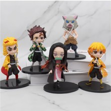 Elifeshop Demon Slayer Iblis Avcıları Z. Agatsuma T. Kamado I. Hashibira N. Chan K. Rengoku Anime Figür Seti