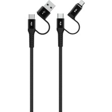 McStorey Type-C Kablosu Adaptör USB Çoklayıcı Micro USB Type-C Kablo Hızlı Şarj ve Data Aktarım Destekli