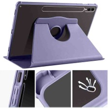 Fogy Samsung Galaxy Tab S10+PLUS SMX820 Case Kalem Bölmeli 360 Dönebilen Kapak