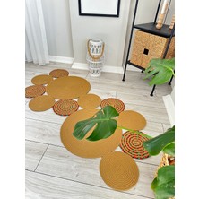 Natura El Dokuma Jüt Bohem Tarz Otantik Salon Oturma Odası Mutfak Banyo Koridor Natural Halı 100%100 Pamuk Halı