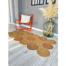 Natura El Dokuma Jüt Bohem Tarz Otantik Salon Oturma Odası Koridor Mutfak Halısı Banyo Paspası Natural Halı 100%100 Pamuk Halı