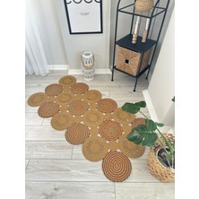 Natura El Dokuma Jüt Bohem Tarz Otantik Salon Oturma Odası Koridor Mutfak Halısı Banyo Paspası Natural Halı 100%100 Pamuk Halı