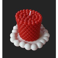 Meltt Candle 4'lü Set Kırmızı Çilek Detaylı Tasarım Mum