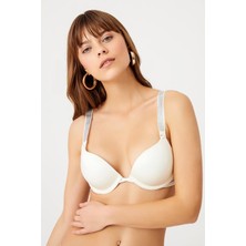 Diva Taş Detaylı Push Up, Double Destekli Sütyen