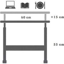 TNO Yükseklik Ayarlı Laptop Sehpası 60X40