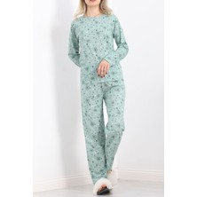 Stil Mark Alt Üst Aynı Rotasyon Pijama Takımı Yeşil - 788.1287.