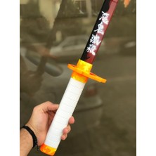 Rengoku Katana Sword Kılıç Demon Slayer 95 cm Katlanabilir Sağlam Plastik Açılıp Kapanabilen Katana